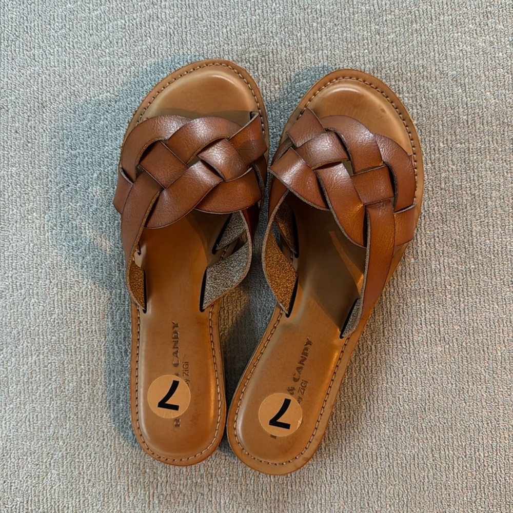 Rock & Candy by Zigi | New Tan Bernyce Braided Sandals | Size 7